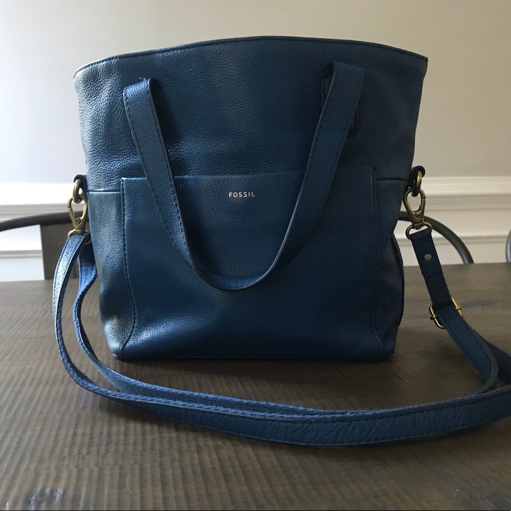 Royal blue fossil bag